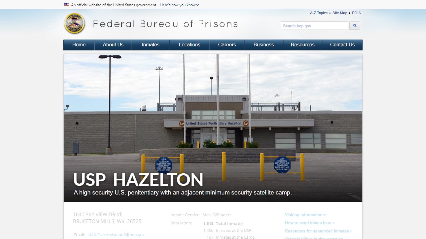 USP Hazelton - Federal Bureau of Prisons